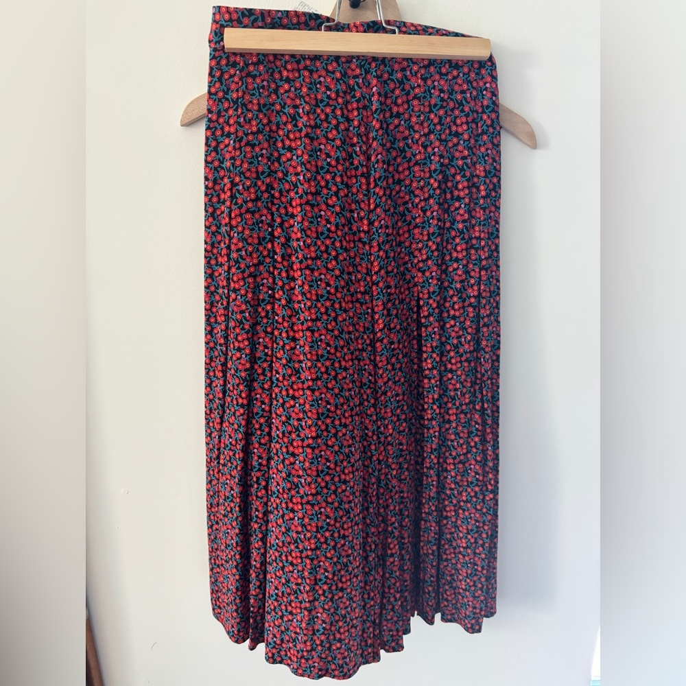 Zara Floral Midi Skirt with Slit